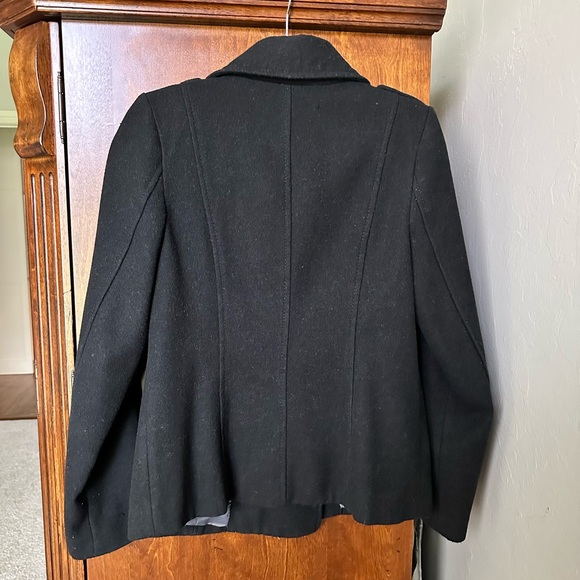 Old Navy wool double breasted black pea coat - Picture 6 of 7